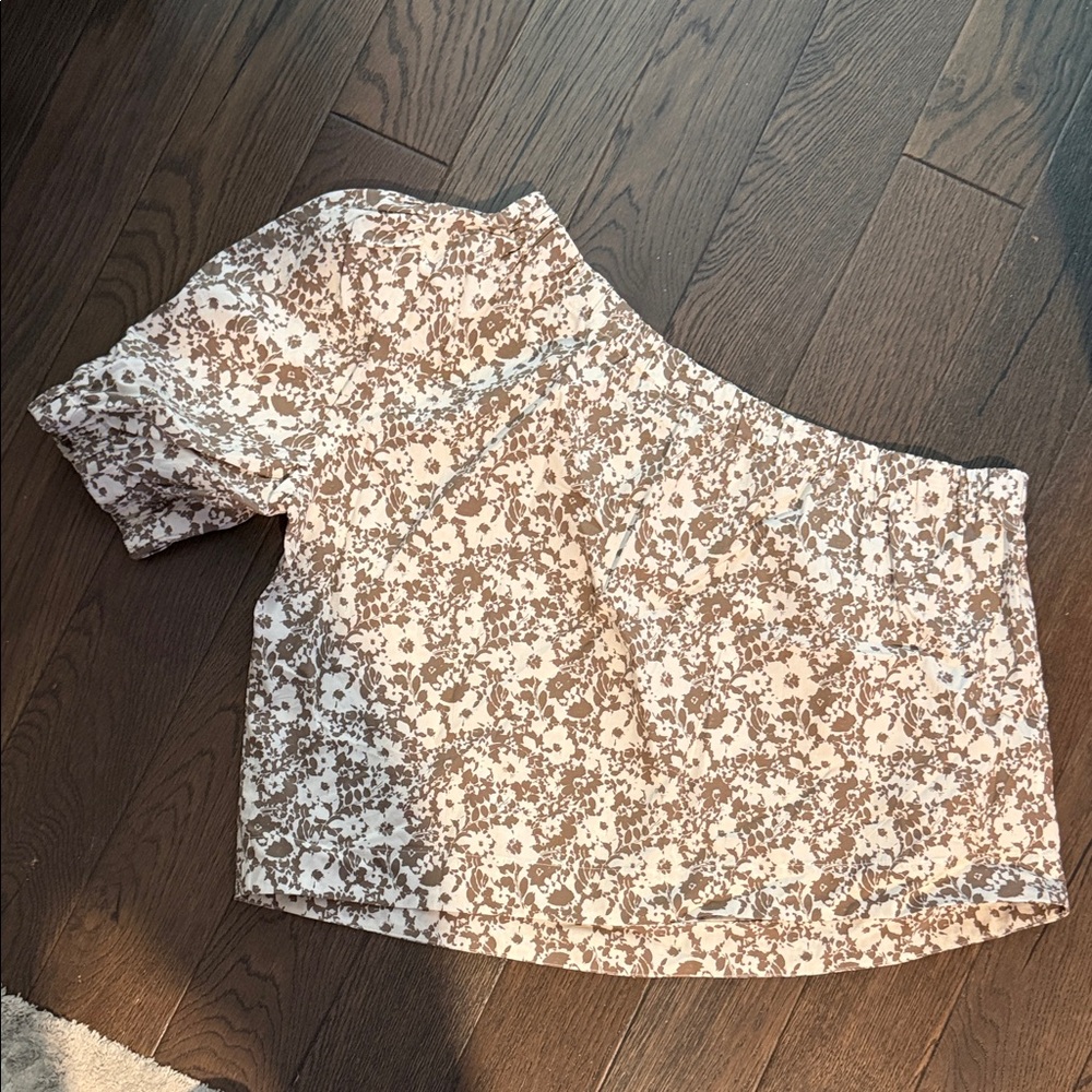 Rails Brown Floral Off-Shoulder Blouse